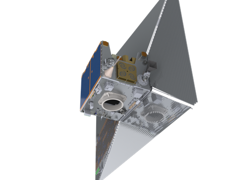 TechDemoSat-1 with de-orbit sail deployed