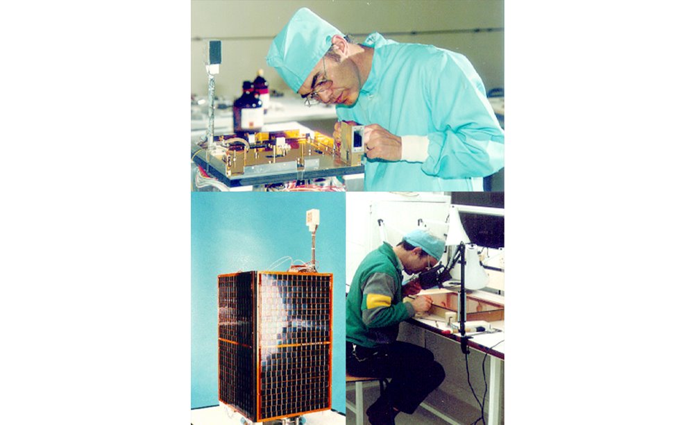 First modular 50kg microsatellite design, now widely emulated, UoSAT-3 and UoSAT-4 (1990)