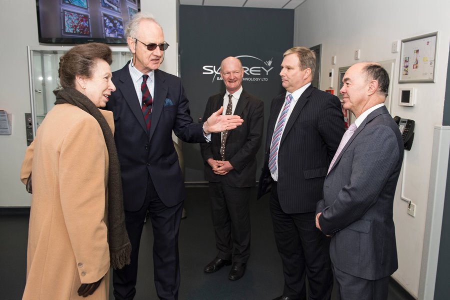 HRH Princess Anne visits Surrey Satellite Technology Ltd